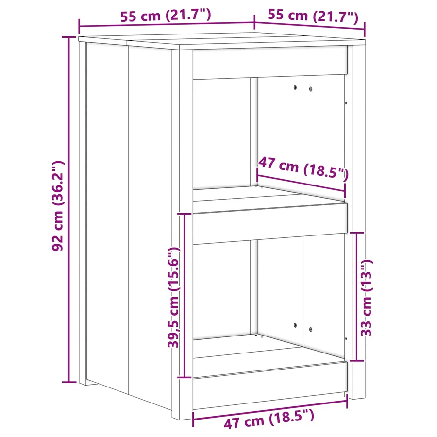 Armoire de cuisine MEPPEL Chêne brun 55 x 55 x 92 cm Pin massif - 11