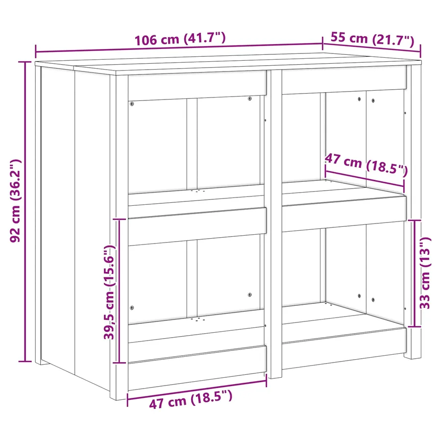 Armoire de cuisine MEPPEL Chêne brun 106 x 55 x 92 cm - 11