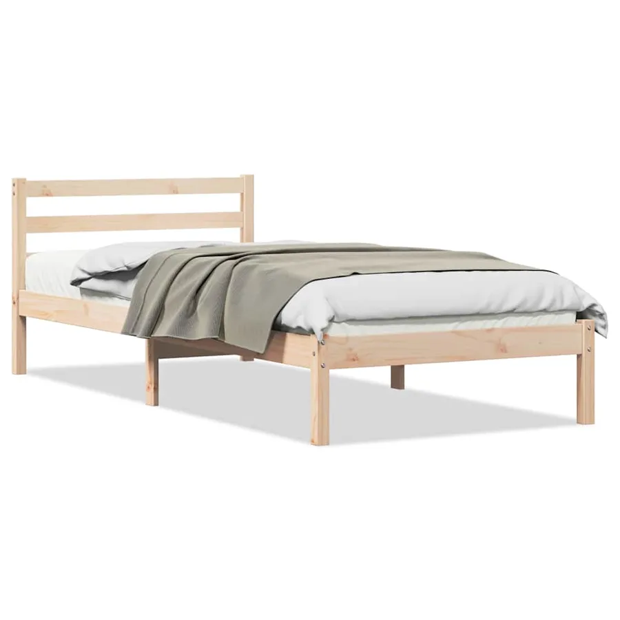 Cadre de lit Marron 215,5 x 105,5 x 69,5 cm Bois de Pin Massif - 3