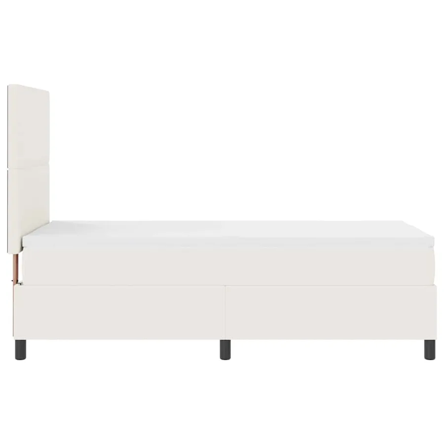 Lit à ressort LED avec tête de lit Crème et Blanc 90 x 200 cm - 9