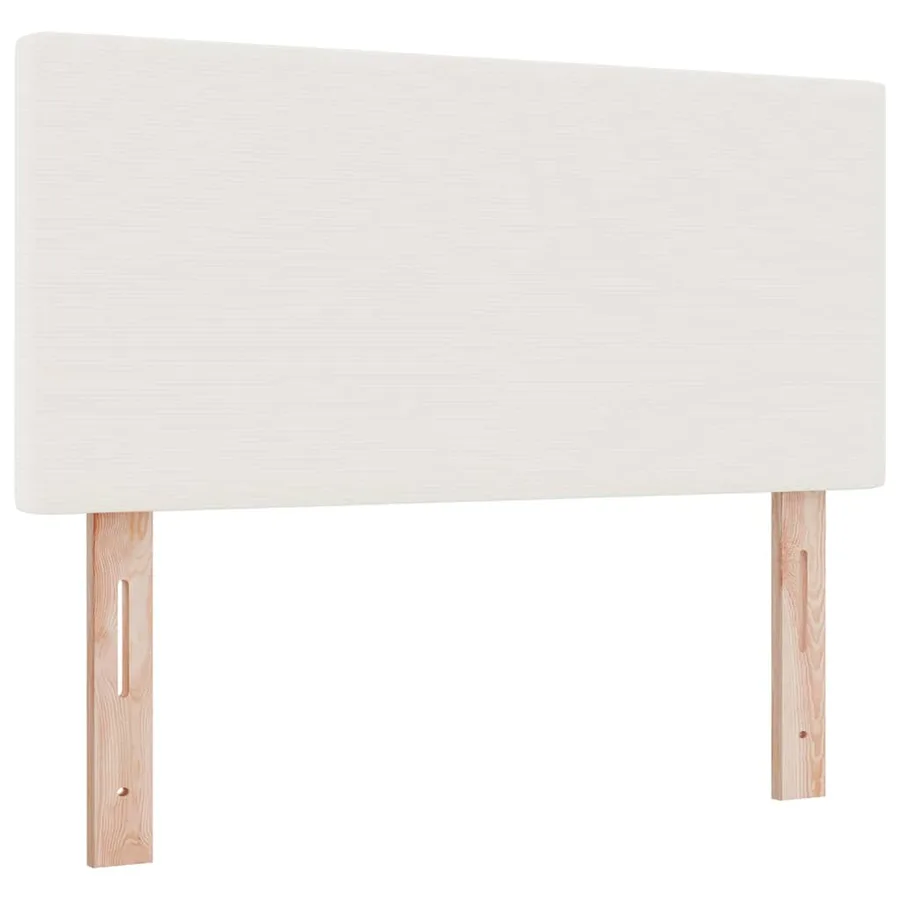 Lit à ressorts avec tête de lit Crème et Blanc 120 x 190 cm - 6