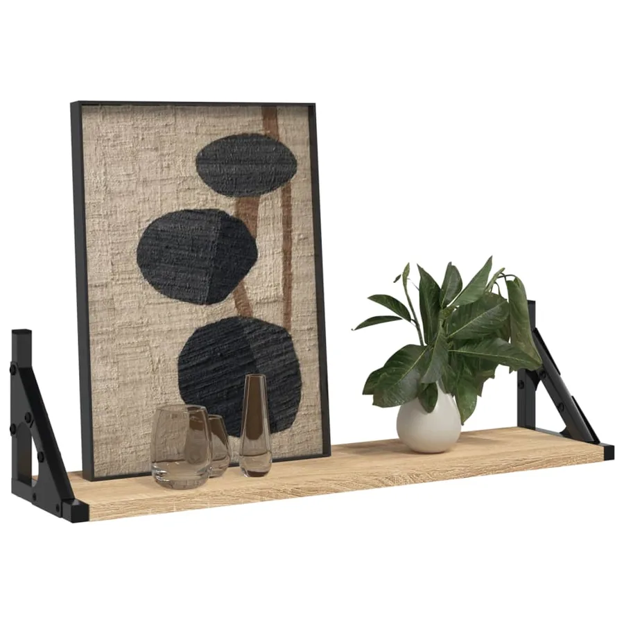 Étagères murales 2 pcs chêne sonoma 60x15x15,5 cm - 3