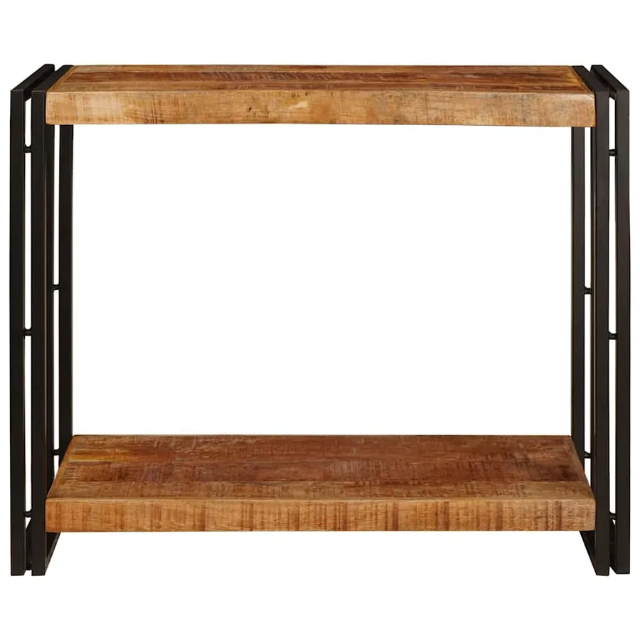 Table console Marron 90 x 33 x 75 cm Bois de mangue massif - 3