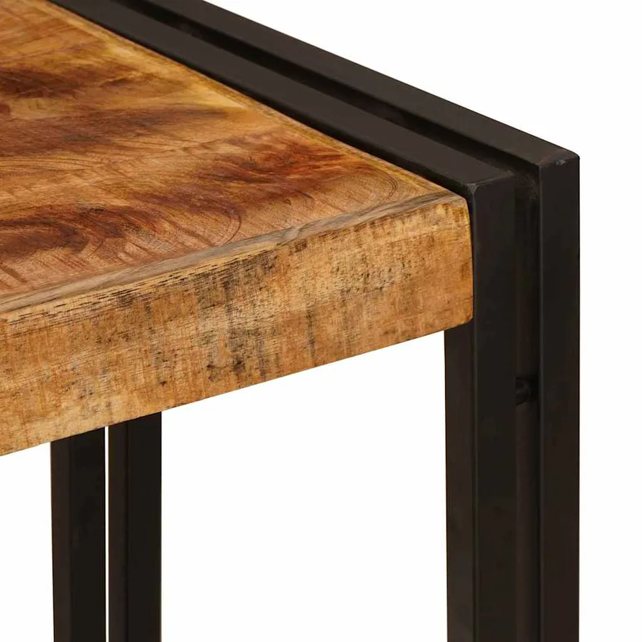 Table console Marron 90 x 33 x 75 cm Bois de mangue massif - 7