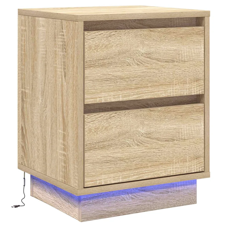 Cabinet de chevet avec tiroir Chêne Sonoma 39 x 34,5 x 50 cm - 2