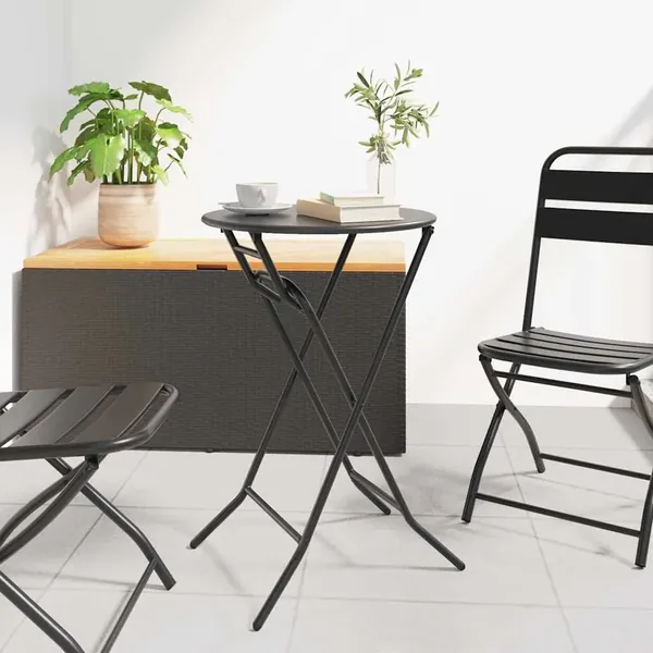 Table de Jardin Anthracite 50 x 50 x 72 cm Métal
