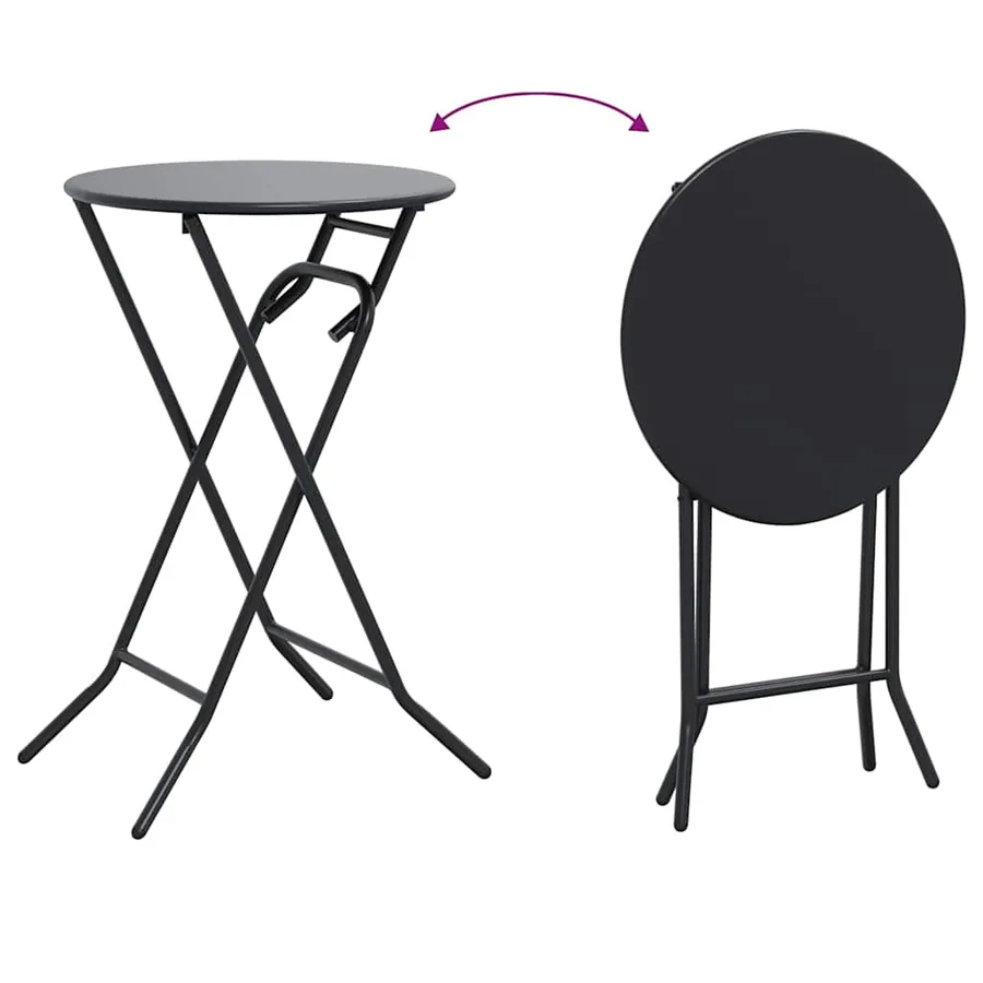 Table de Jardin Anthracite 50 x 50 x 72 cm Métal - 11