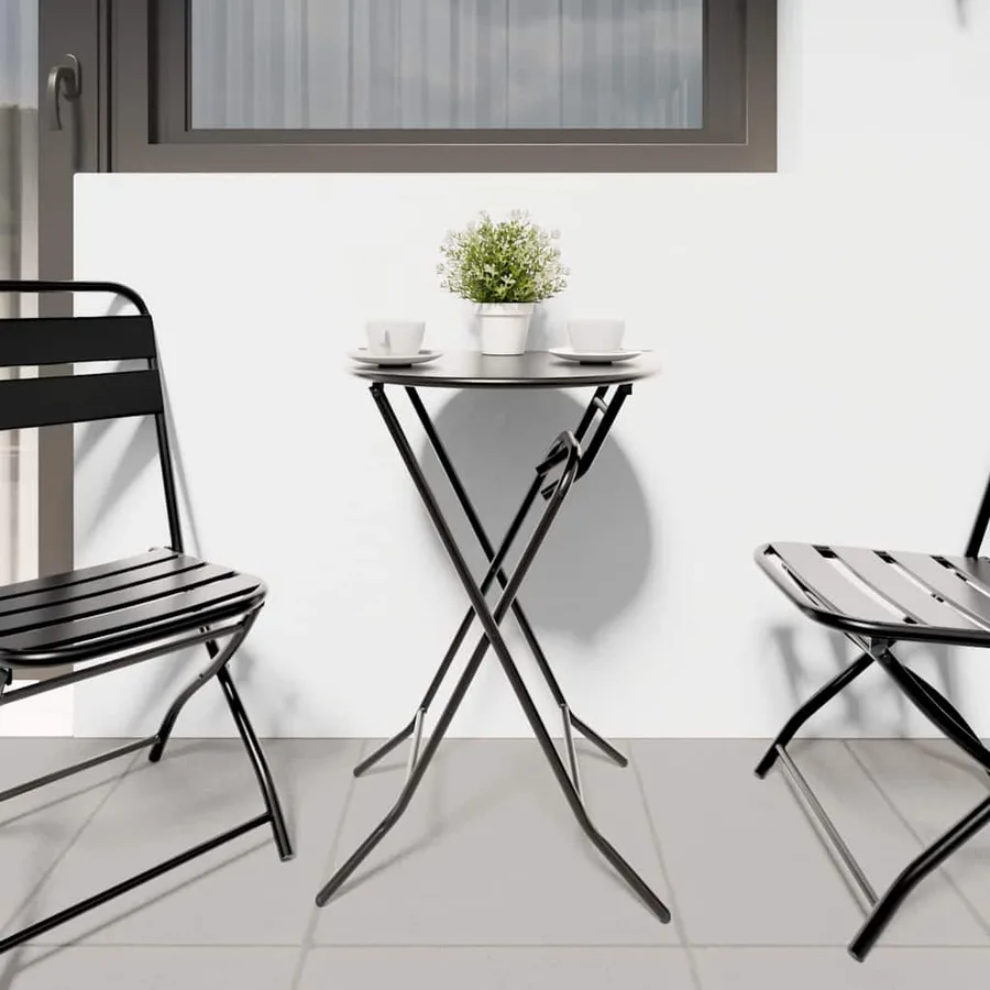 Table de Jardin Anthracite 50 x 50 x 72 cm Métal - 4