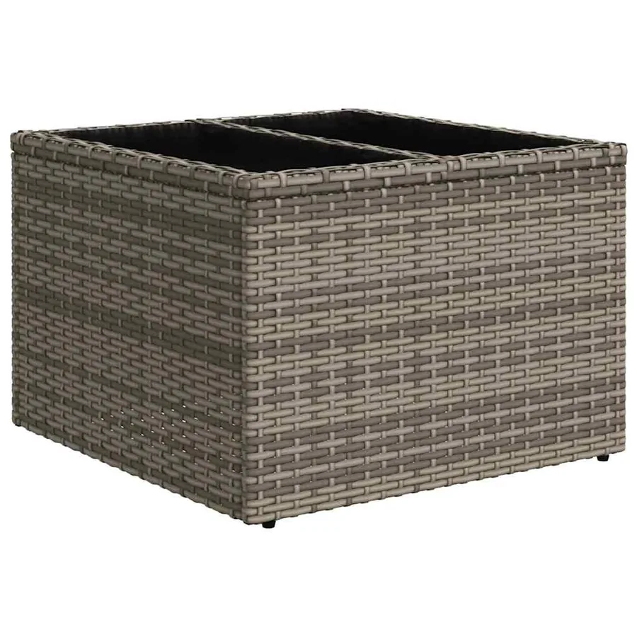 Ensemble de canapé de jardin 11 pcs Gris clair polyrotin - 6