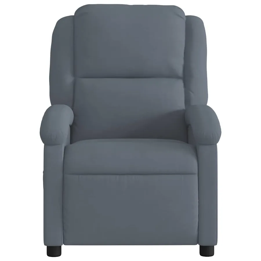Fauteuil de massage inclinable velours gris foncé - 7