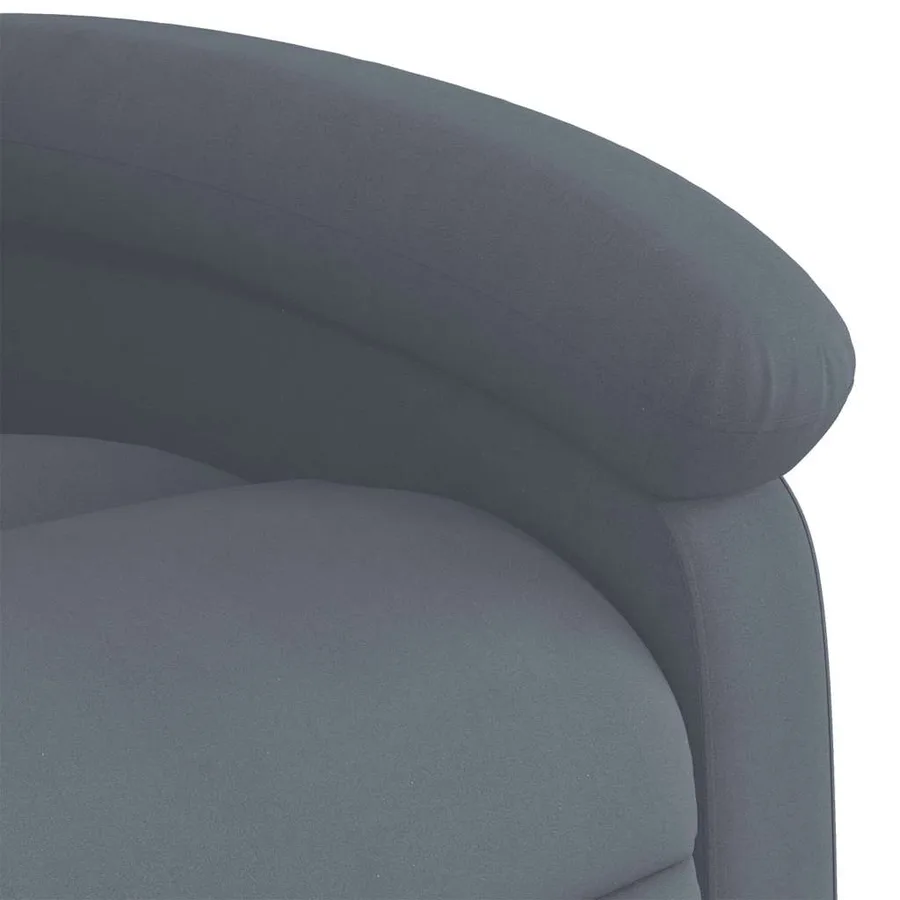 Fauteuil de massage inclinable velours gris foncé - 9