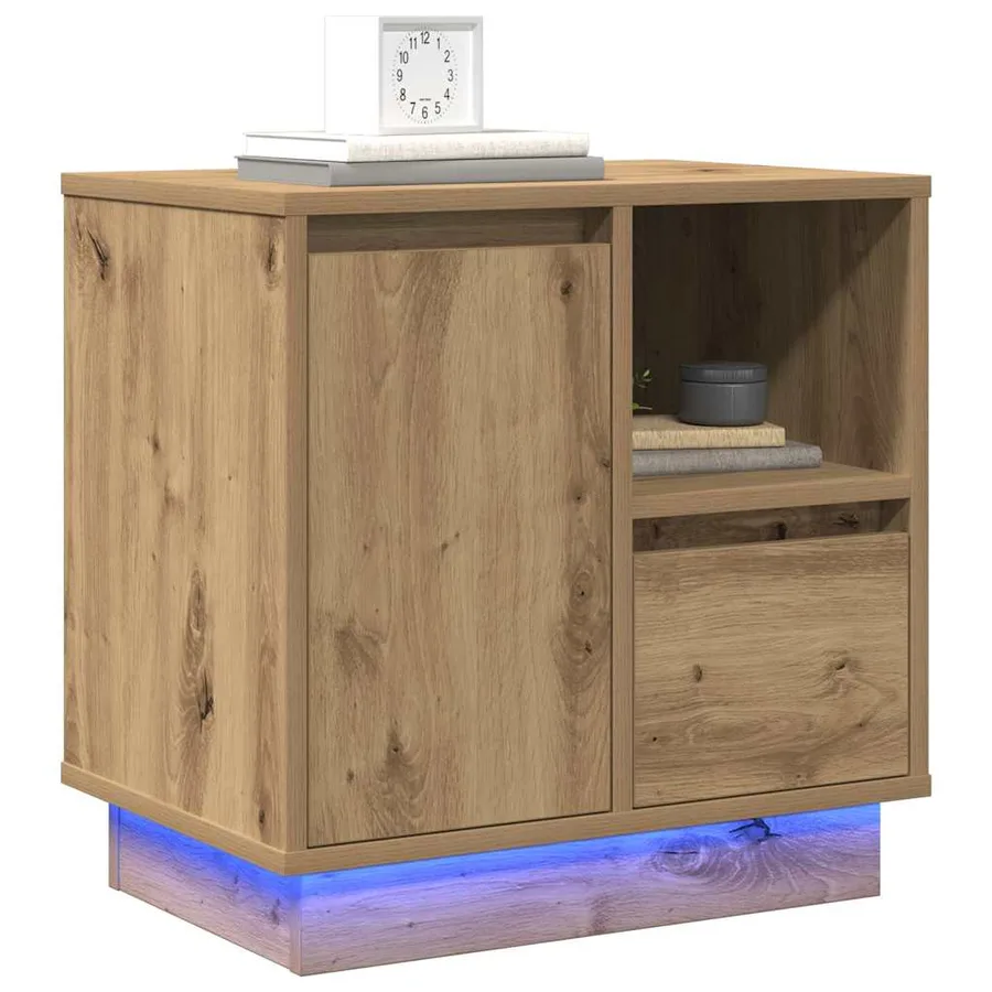 Cabinet de chevet Chêne artisanal 50 x 34,5 x 50 cm. - 2