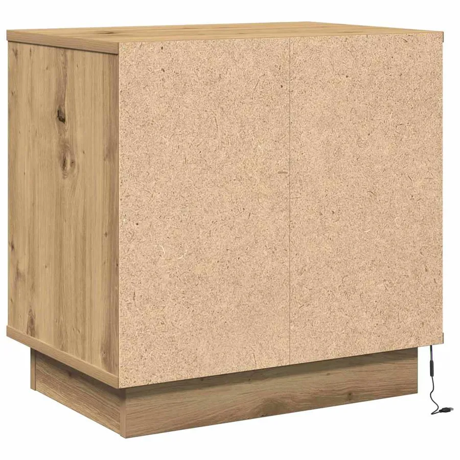 Cabinet de chevet Chêne artisanal 50 x 34,5 x 50 cm. - 8
