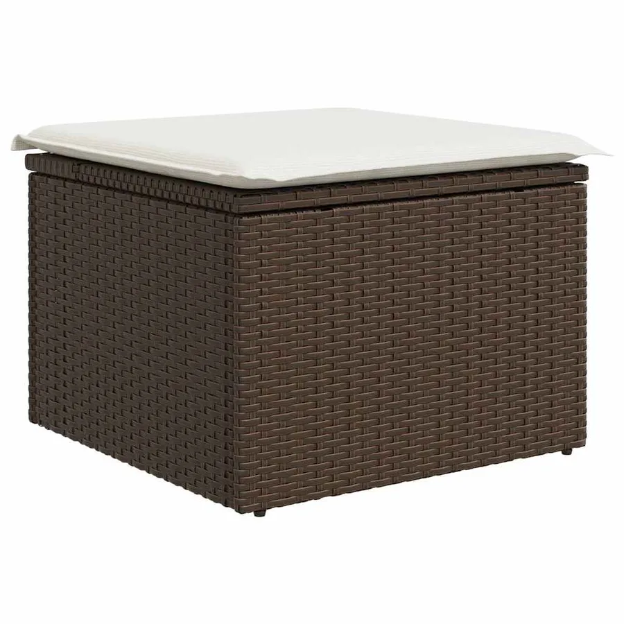 Ensemble de Canapés 7 pcs Marron et Crème polyrotin - 7