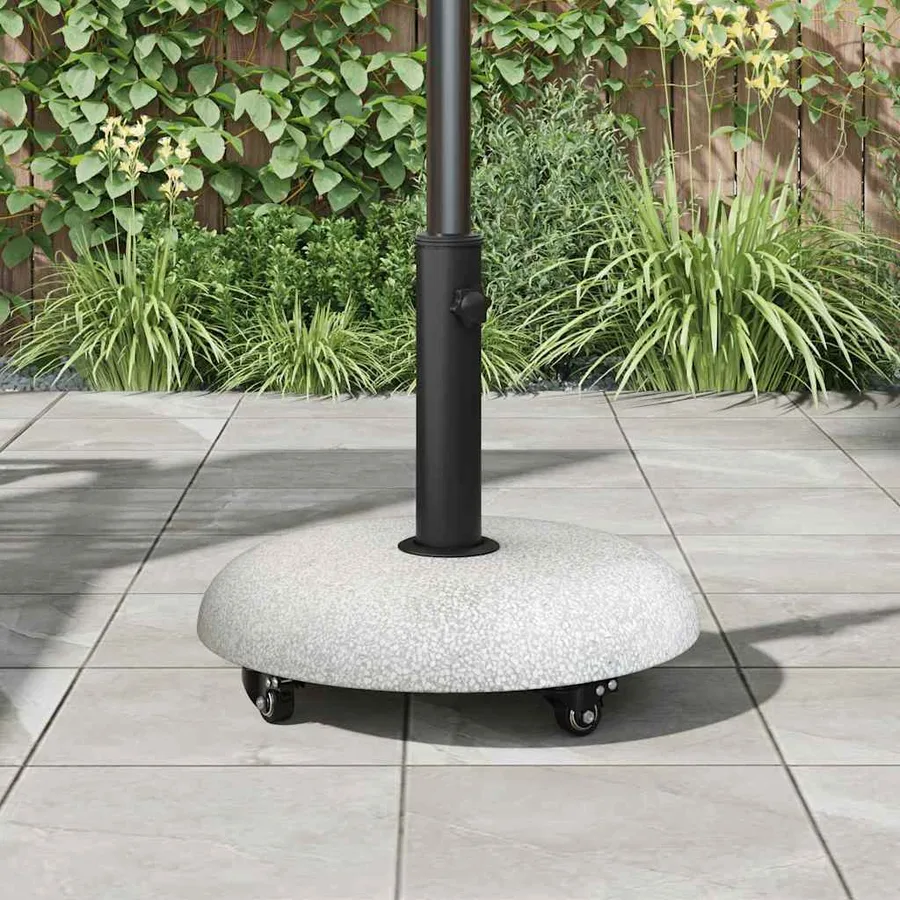 Pied de parasol 21kg Gris clair Béton Rond - 4