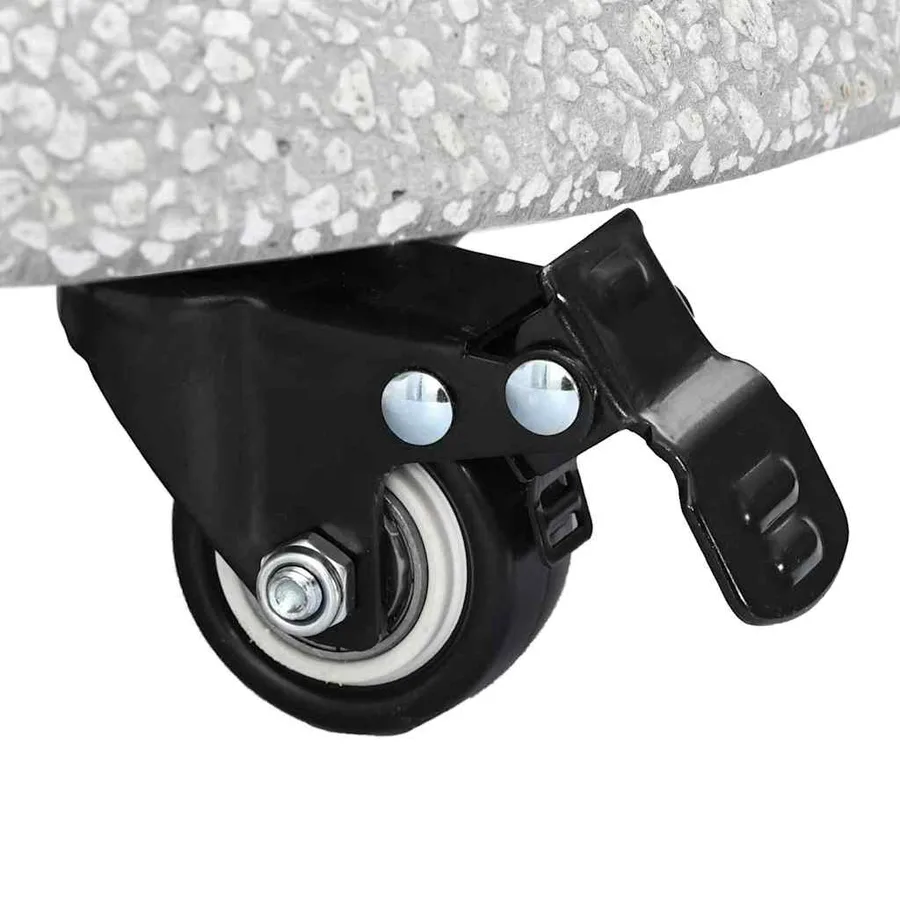 Pied de parasol 21kg Gris clair Béton Rond - 8