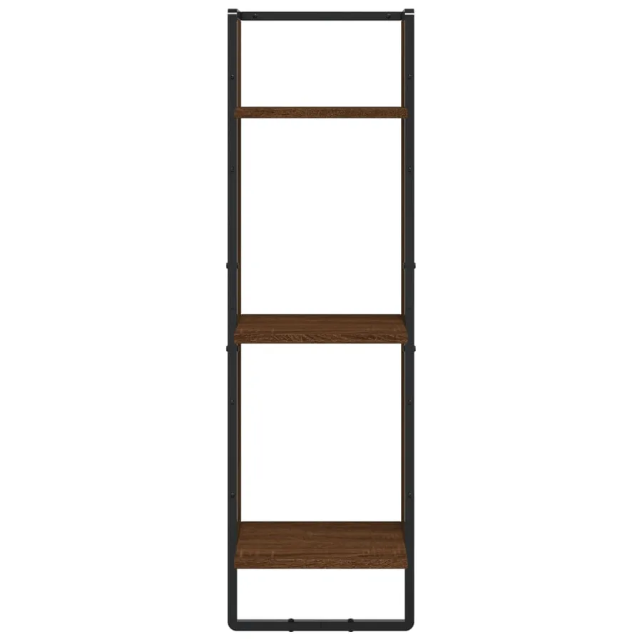 Étagère murale 3 niveaux chêne marron 30x25x100 cm - 4