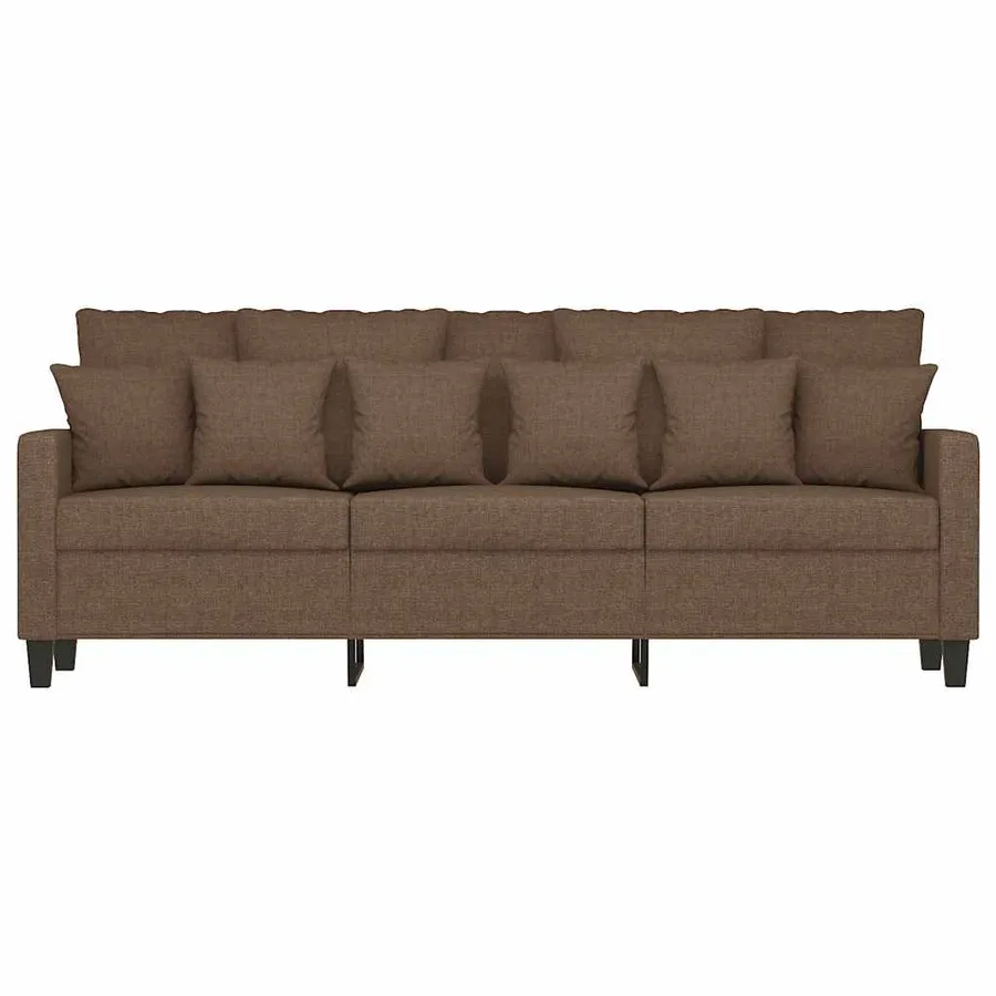Canapé à 3 places Marron 180 cm Tissu - 4