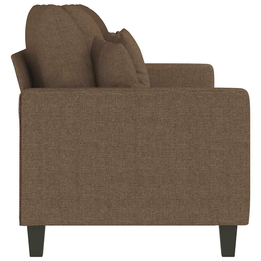 Canapé à 3 places Marron 180 cm Tissu - 5