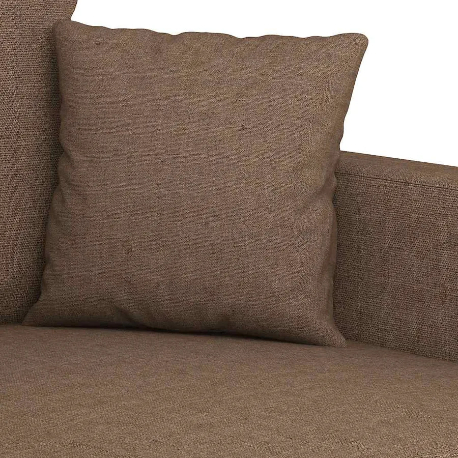 Canapé à 3 places Marron 180 cm Tissu - 7