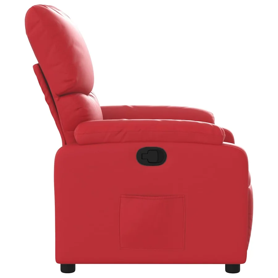 Fauteuil inclinable Rouge Similicuir - 4