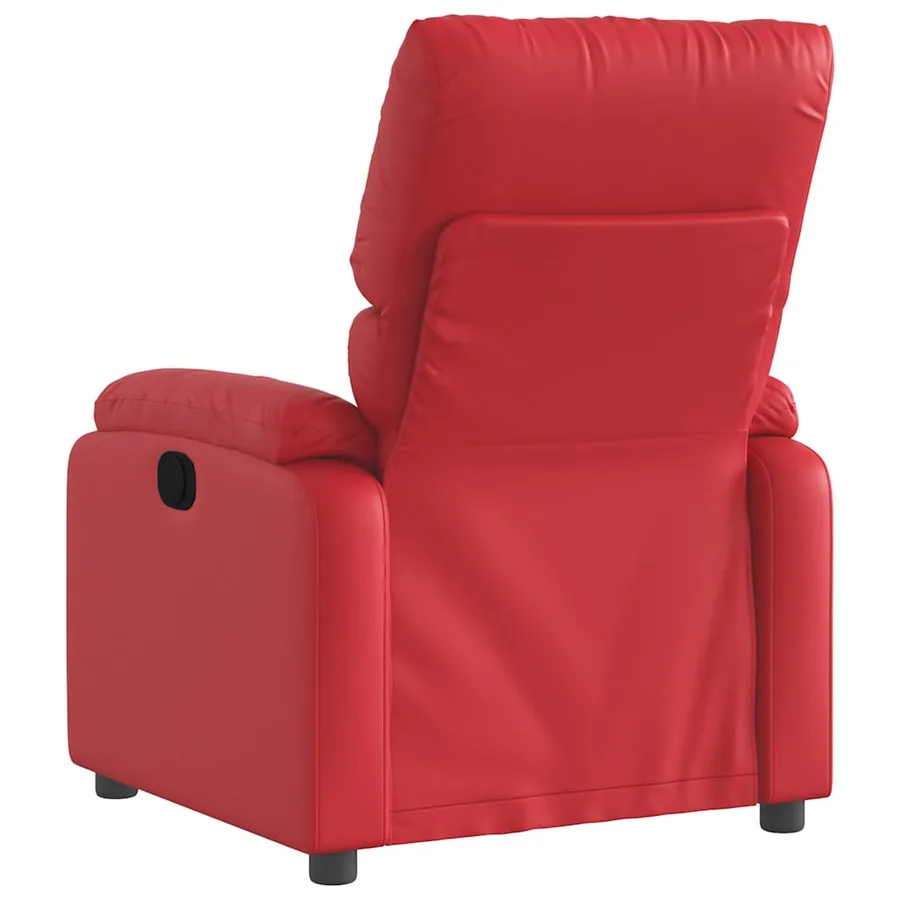 Fauteuil inclinable Rouge Similicuir - 5