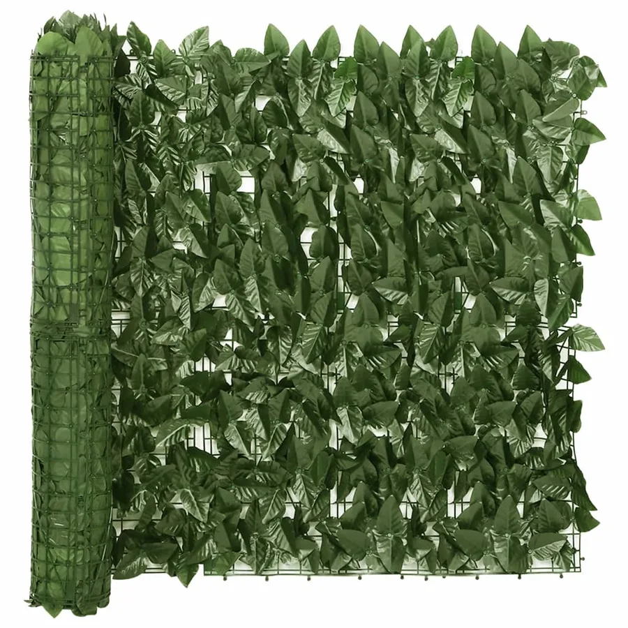 Brise-vue de balcon avec feuilles vert foncé 600x75 cm - 2