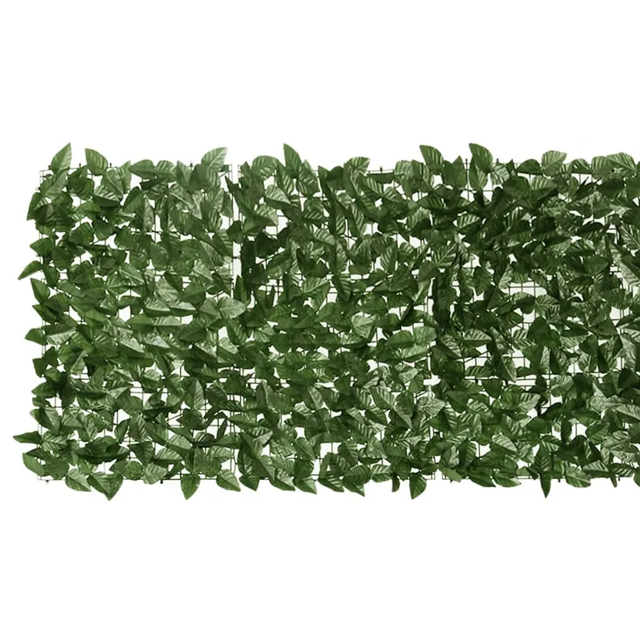 Brise-vue de balcon avec feuilles vert foncé 600x75 cm - 3