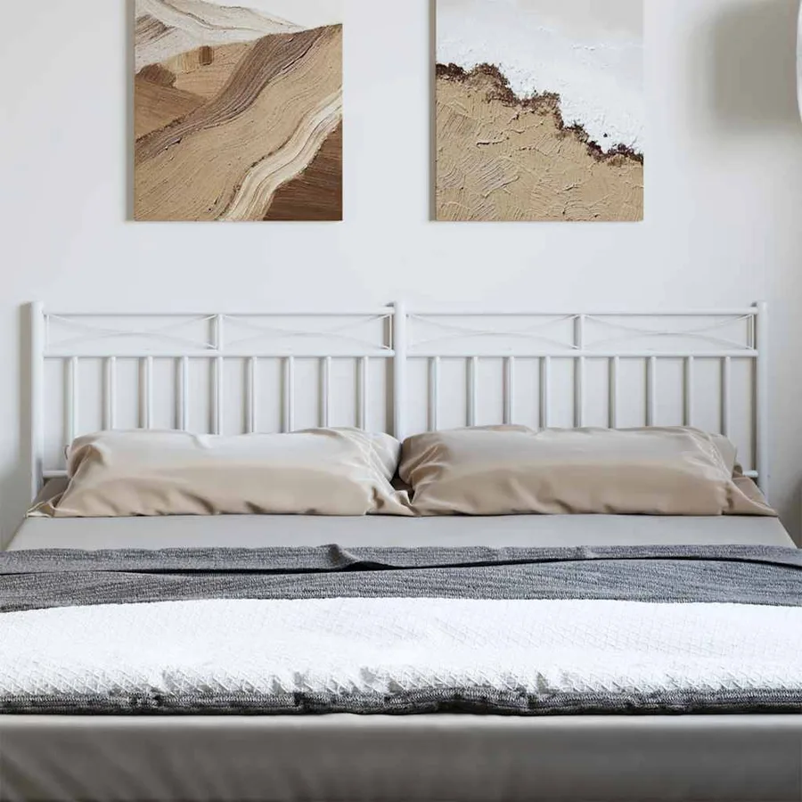 Tête de lit de remplacement métal blanc 180 cm - 3