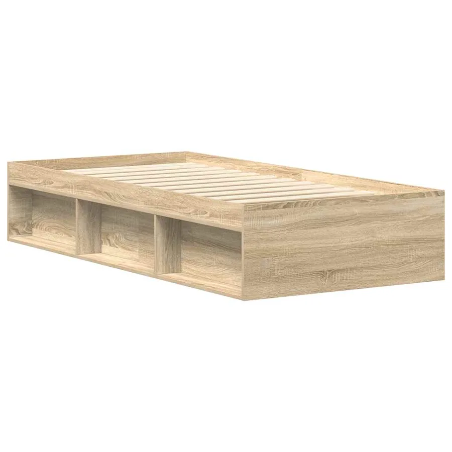 Cadre de lit sans matelas chêne sonoma 90x190 cm - 4