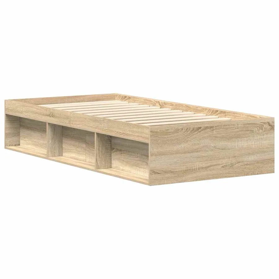 Cadre de lit sans matelas chêne sonoma 90x190 cm - 7