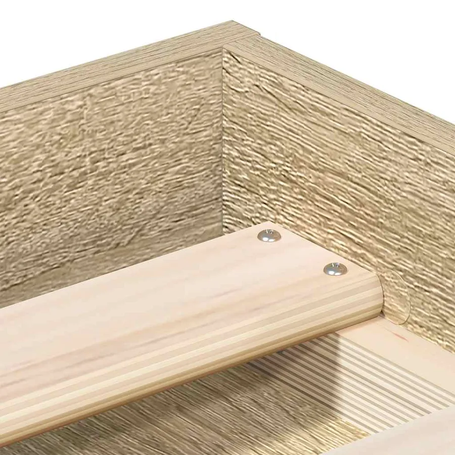 Cadre de lit sans matelas chêne sonoma 90x190 cm - 8