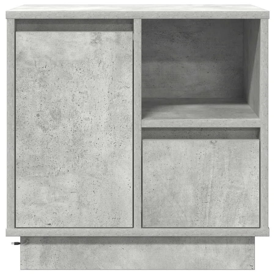 Cabinet de chevet avec tiroir Gris béton 50 x 34,5 x 50 cm. - 6