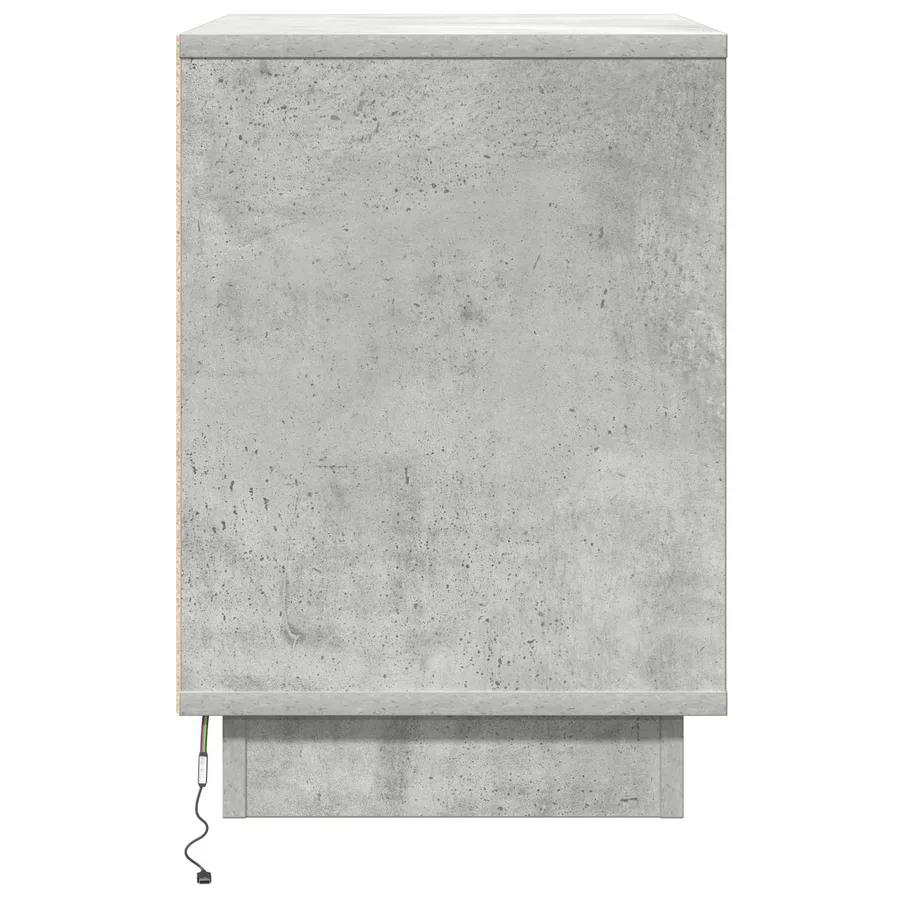Cabinet de chevet avec tiroir Gris béton 50 x 34,5 x 50 cm. - 7