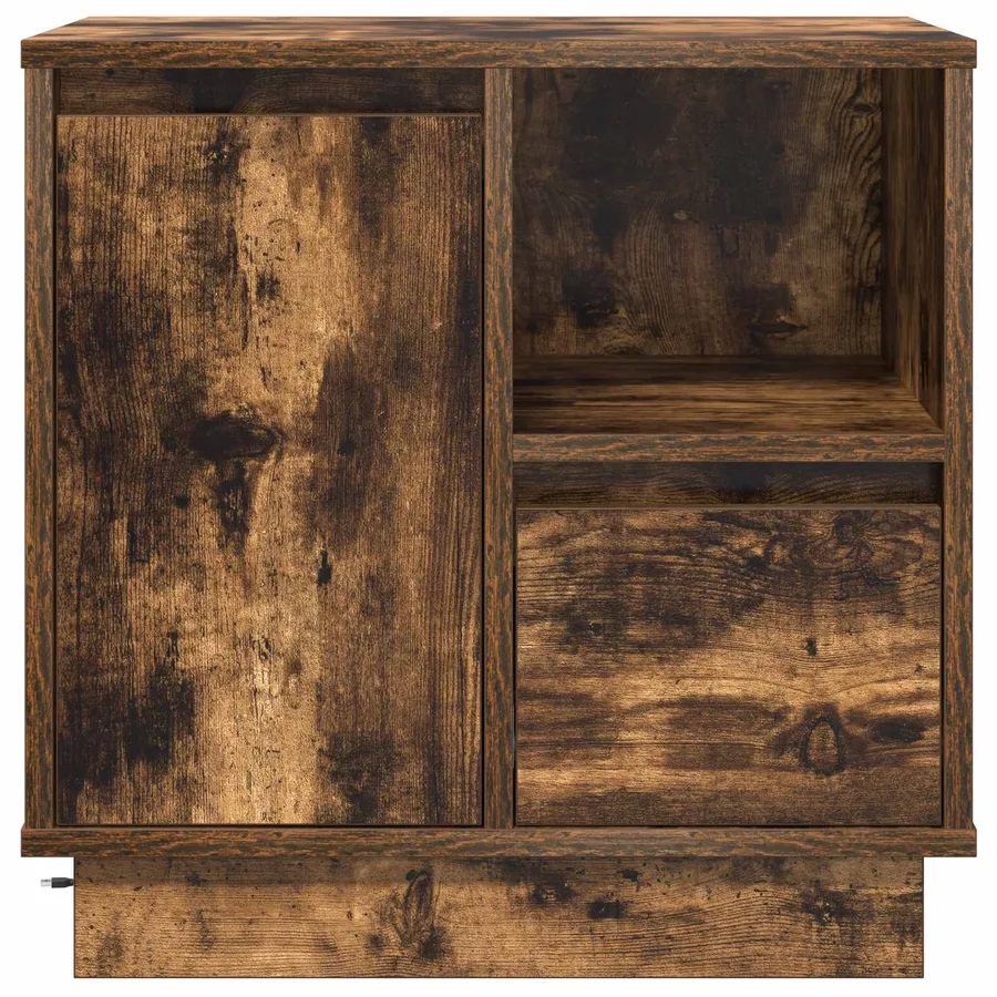 Cabinet de chevet avec tiroir Chêne fumé 50 x 34,5 x 50 cm. - 6