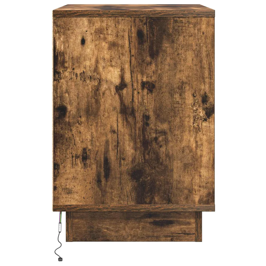 Cabinet de chevet avec tiroir Chêne fumé 50 x 34,5 x 50 cm. - 7