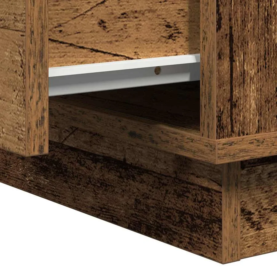 Cabinet de chevet avec tiroir Bois ancien 50 x 34,5 x 50 cm. - 14