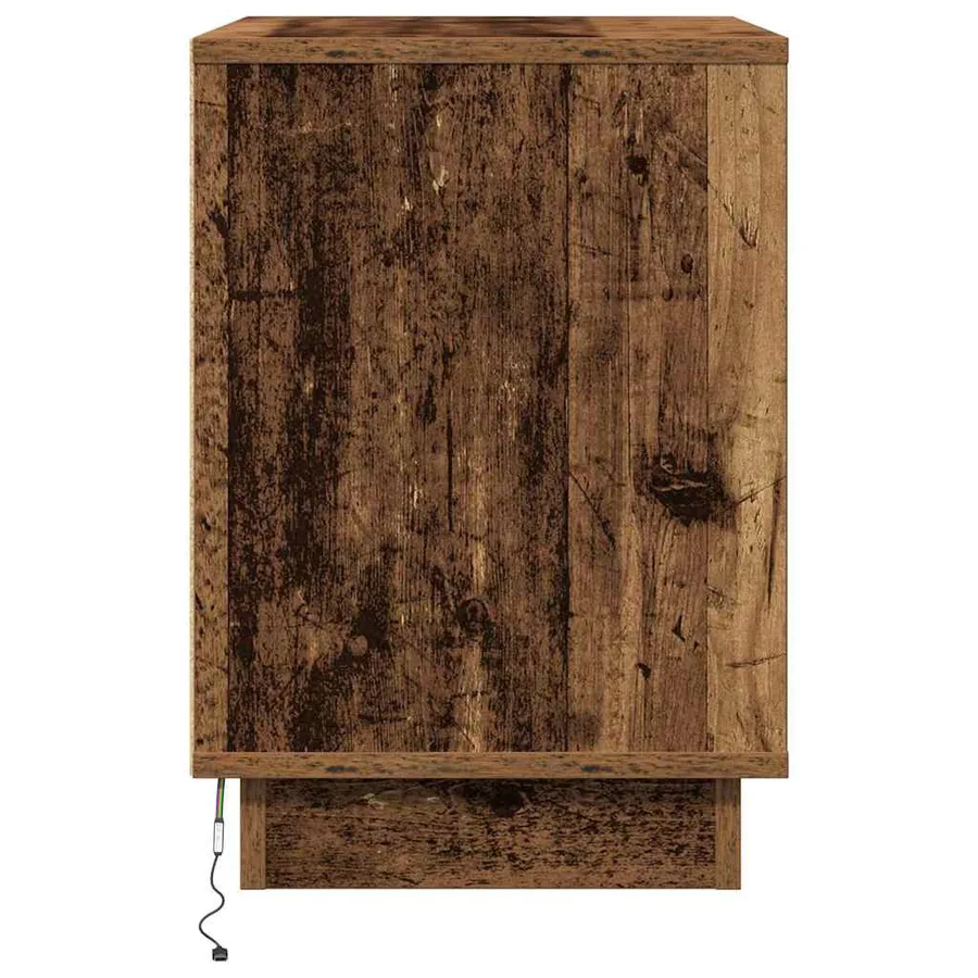 Cabinet de chevet avec tiroir Bois ancien 50 x 34,5 x 50 cm. - 9