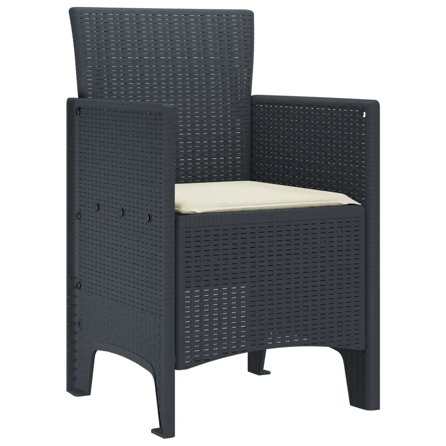 Chaise de jardin 2 pcs Anthracite 53 x 49 x 85 cm Polypropylène - 2
