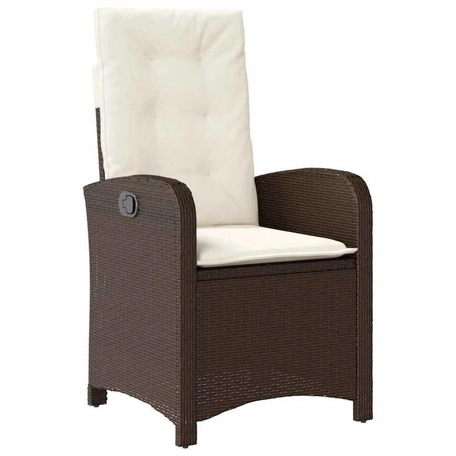 Ensemble de salle à manger pour jardin 5 pcs Marron polyrotin - 6