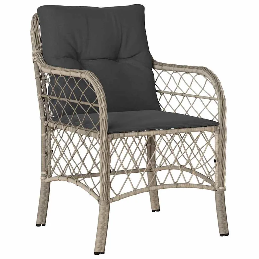 Ensemble de salle à manger pour jardin 5 pcs Gris clair - 6
