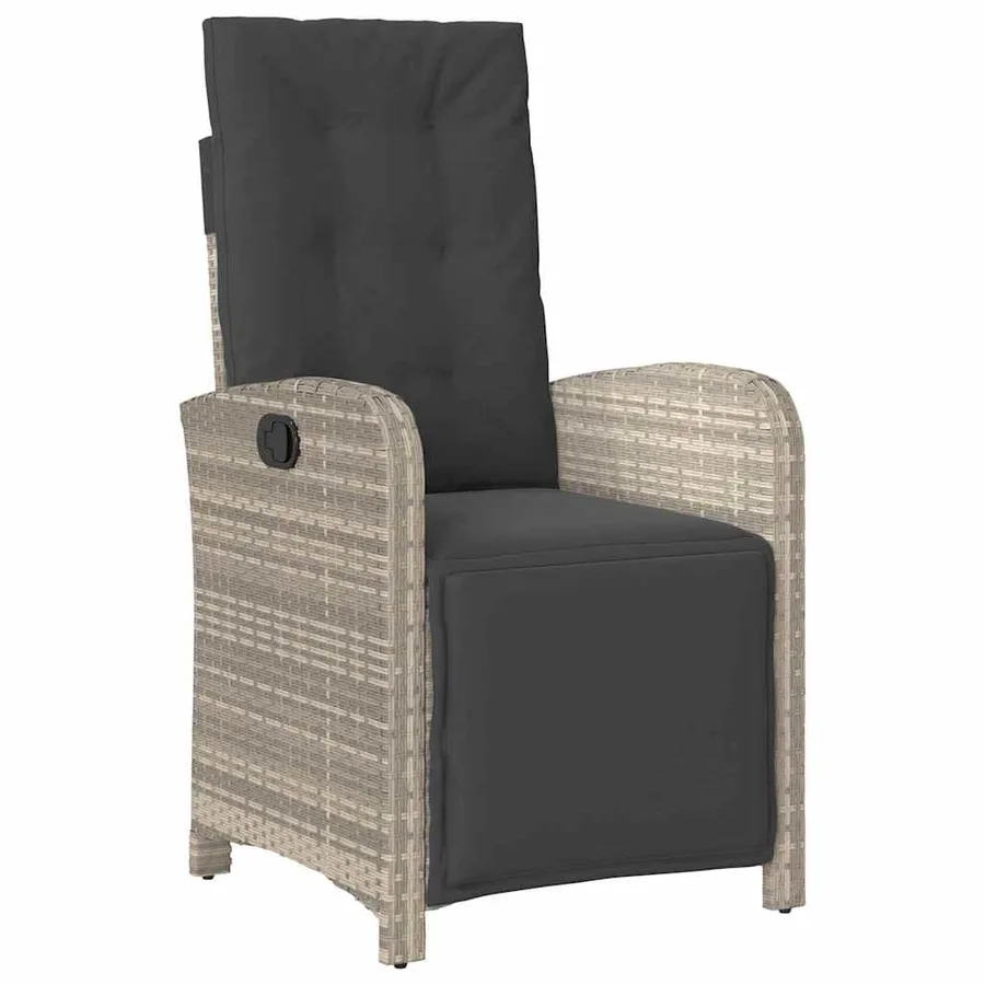 Ensemble de salle à manger pour jardin 5 pcs Gris clair - 6