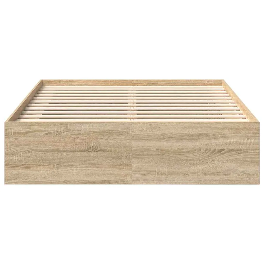 Cadre de lit sans matelas chêne sonoma 120x190 cm - 5