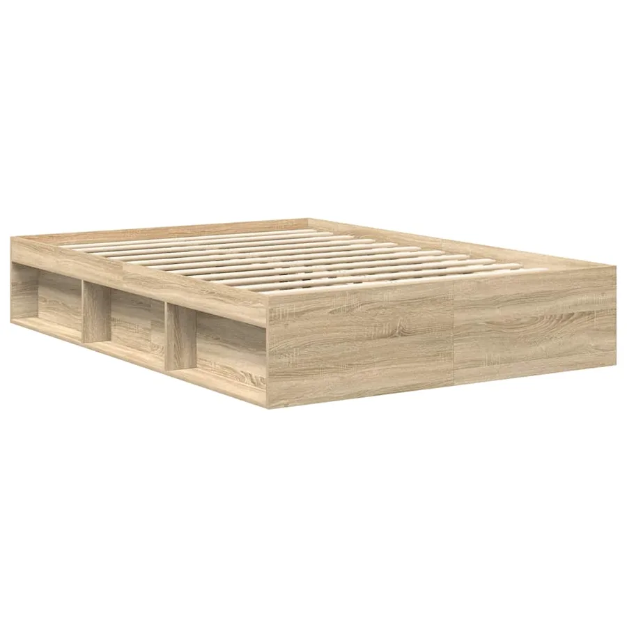 Cadre de lit sans matelas chêne sonoma 120x190 cm - 7
