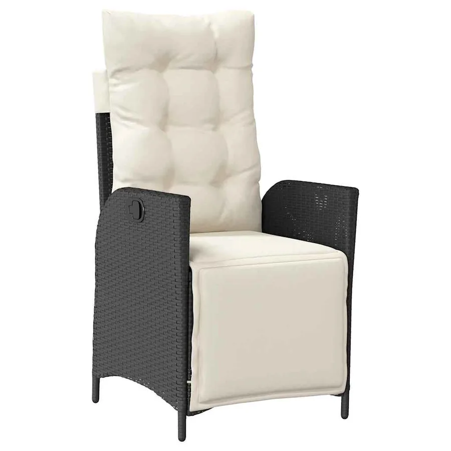 Ensemble de salle à manger pour jardin 9 pcs Noir polyrotin - 6