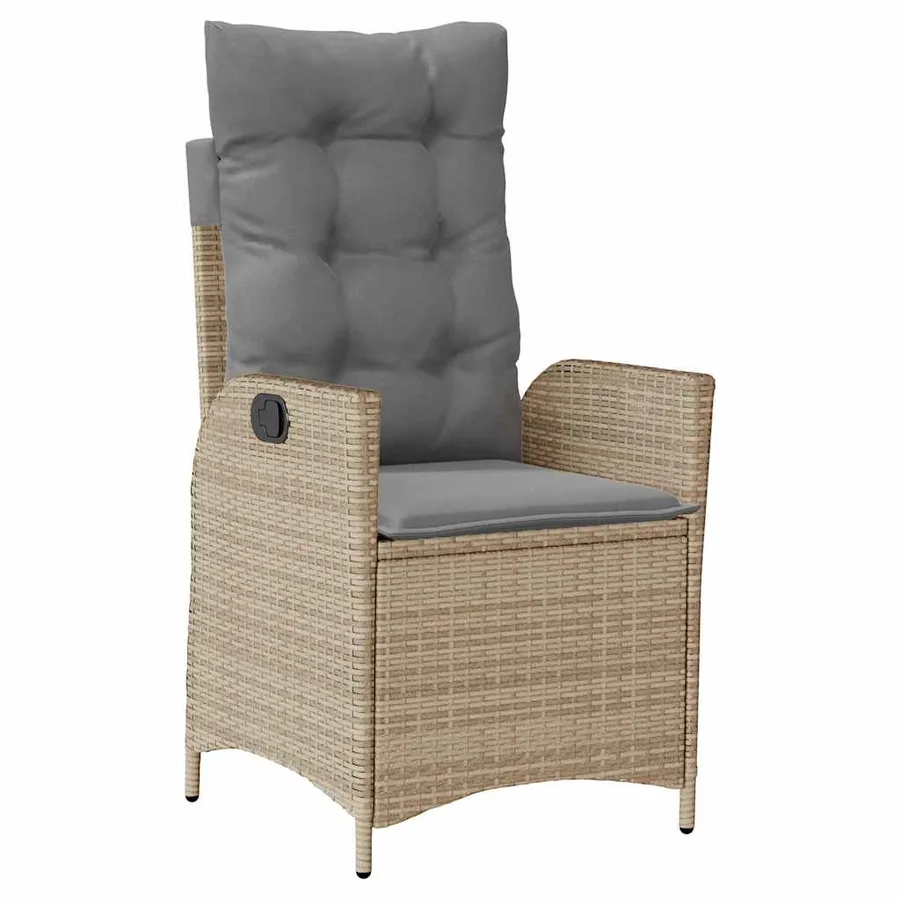 Ensemble de salle à manger pour jardin 9 pcs Beige polyrotin - 6