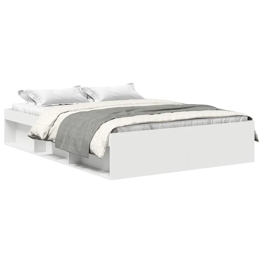 Cadre de lit sans matelas blanc 120x190 cm - 2