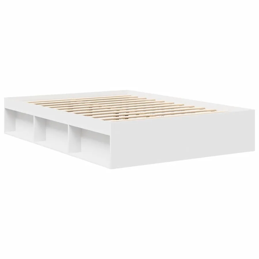 Cadre de lit sans matelas blanc 120x190 cm - 4