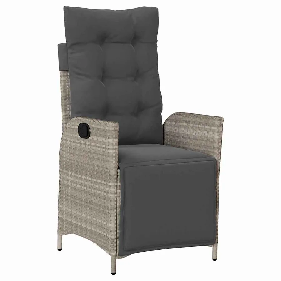 Ensemble de salle à manger pour jardin 5 pcs Gris clair - 6