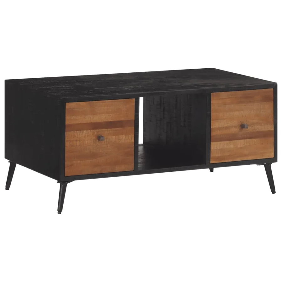 Table basse 90x50x41 cm teck de récupération massif - 10